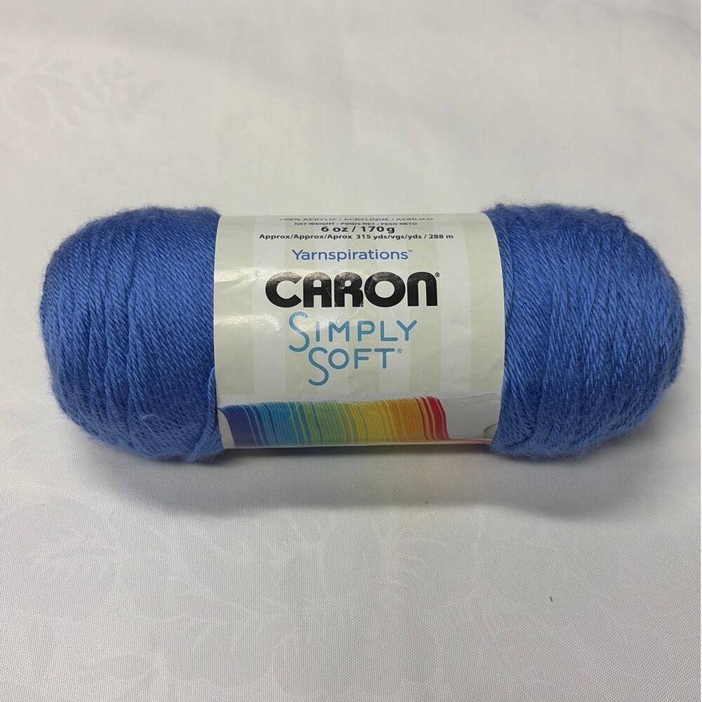 Caron Simply Soft Yarn Berry Blue 9609 6 oz 315 Yds Medium 4 Acrylic Skein